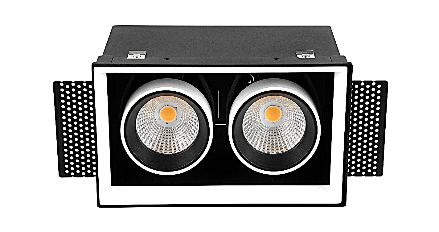 RECESSED COB SQUARE DOUBLE LUMINAIRE
